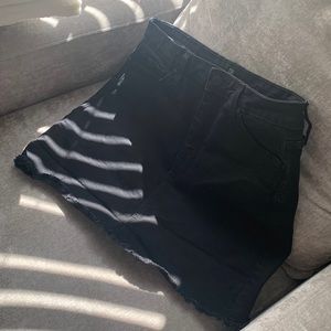 JUST BLACK - black denim skirt